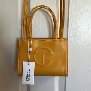 NWT Telfar Small Shopping Bag in Mustard Yellow